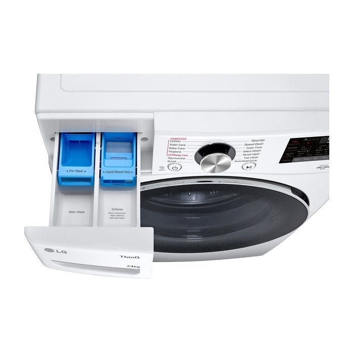 LG F2724SVRW Front Load Washer 24.0kg Tempered Glass Door | TBM Online