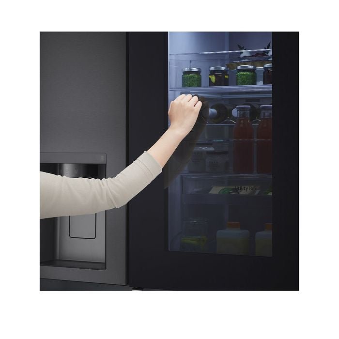 LG GC-X257CQES Fridge Side By Side Smart Inverter Wifi N635L Matte Black | TBM Online