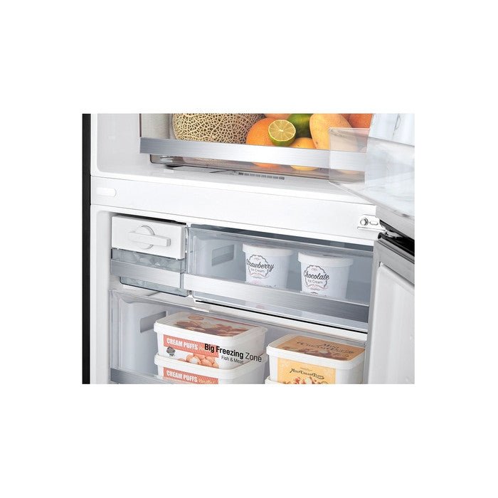 LG GC-B529NQCM 2 Doors Fridge 420L Trimless Tempered Glass Shelf Matte Black | TBM Online