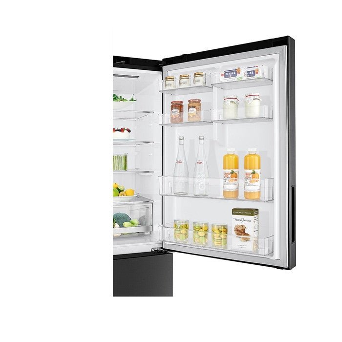 LG GC-B529NQCM 2 Doors Fridge 420L Trimless Tempered Glass Shelf Matte Black | TBM Online