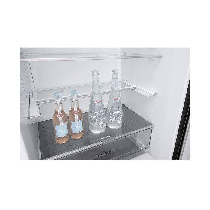 LG GC-B529NQCM 2 Doors Fridge 420L Trimless Tempered Glass Shelf Matte Black | TBM Online