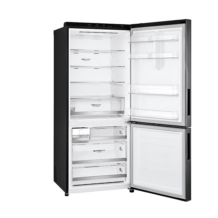 LG GC-B529NQCM 2 Doors Fridge 420L Trimless Tempered Glass Shelf Matte Black | TBM Online