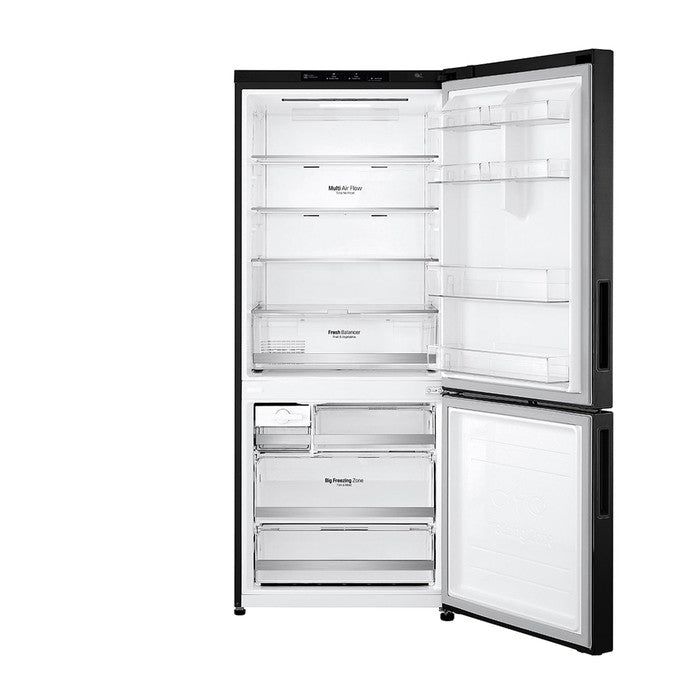 LG GC-B529NQCM 2 Doors Fridge 420L Trimless Tempered Glass Shelf Matte Black | TBM Online