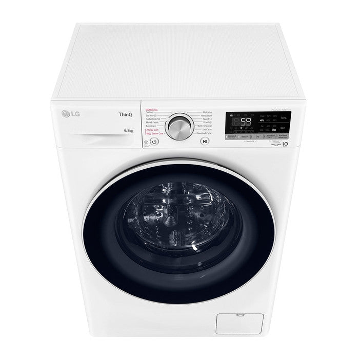 LG FV1209D4W Front Load Washer 9.0 kg Dryer With AI Direct Drive & Steam 5.0 kg | TBM Online