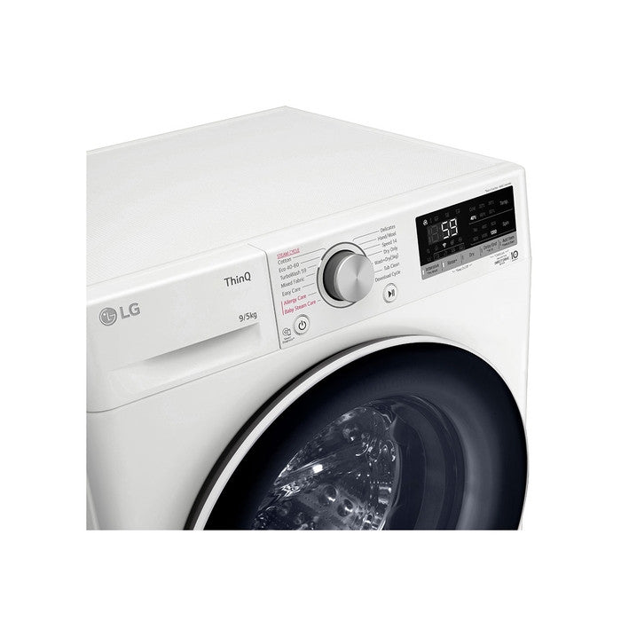 LG FV1209D4W Front Load Washer 9.0 kg Dryer With AI Direct Drive & Steam 5.0 kg | TBM Online
