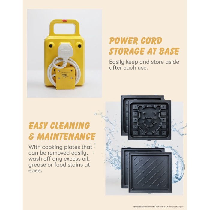 Mayer MMSWM10PH Disney Winnie The Pooh Sandwich & Waffle Maker TBM