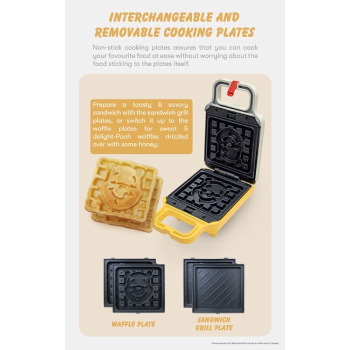 Mayer MMSWM10PH Disney Winnie The Pooh Sandwich & Waffle Maker TBM