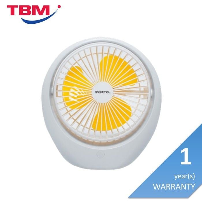 Mistral MRF65-YELLOW Mini Rechargeable Fan | TBM Online