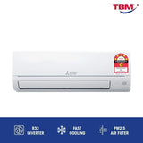 Mitsubishi IN:MSY-JS10VF Air Cond 1.0HP Wall Mounted R32 Inverter | TBM Online