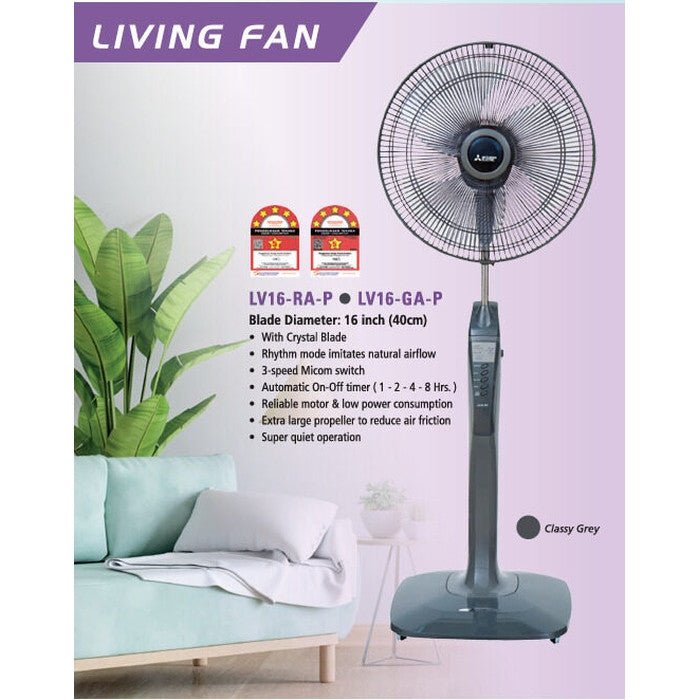 Mitsubishi LV16GA-P CY GY Living Fan 16' Dark Grey | TBM Online
