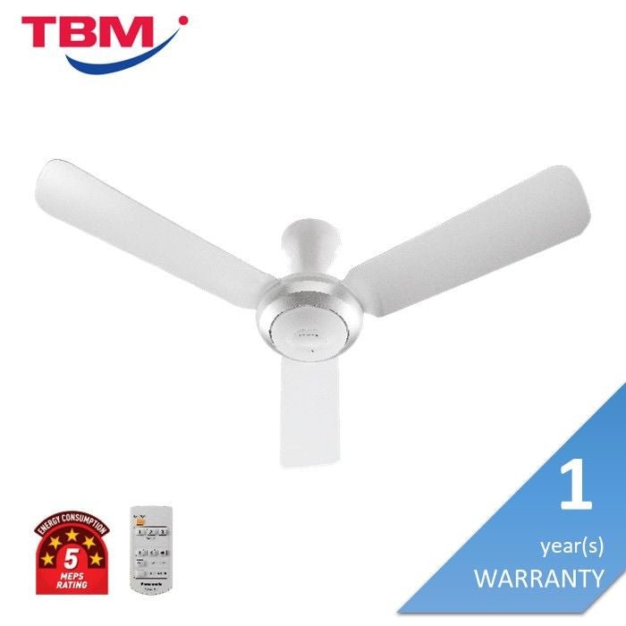 Panasonic F-M12DEVBWH Ceiling Fan 48'' Baby Fan Hook Type With Remote White | TBM Online