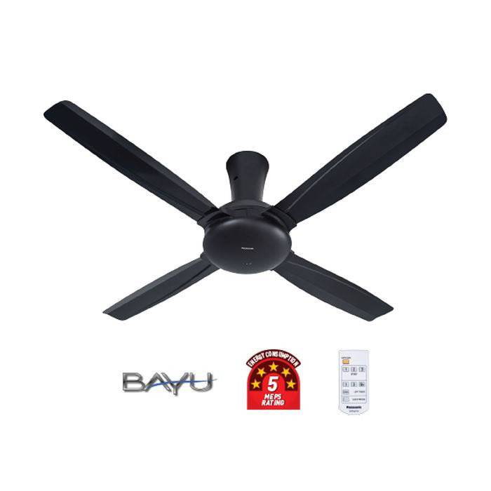 Panasonic F-M14CZVBKH Ceiling Fan Bayu 4 Blade Black | TBM - Your Neighbourhood Electrical Store