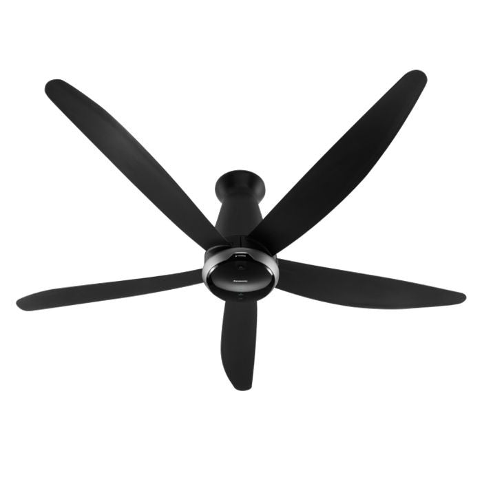 Panasonic F-M15MEVBKRH Ceiling Fan 60" NANOE X DC Motor Econavi Long Pipe Black | TBM Online