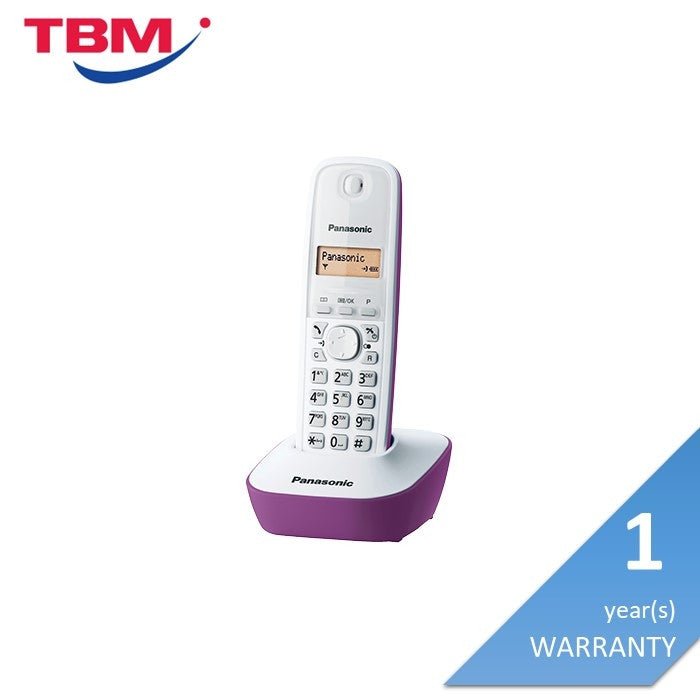 Panasonic KX-TG1611MLF Cordless Phone Basic Dect Non Expandable Purple | TBM Online