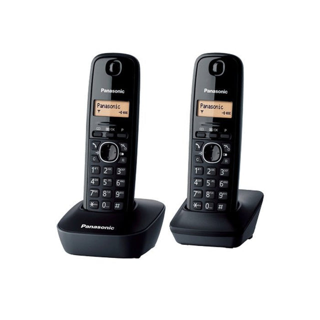 Panasonic KX-TG1612MLH Twin Cordless Phone Dect Non Expandable Black | TBM Online