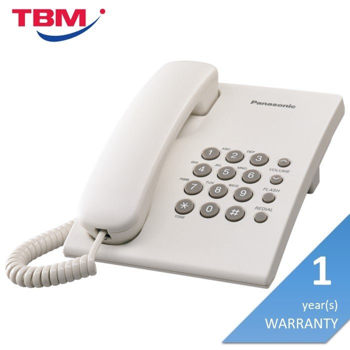 Panasonic KX-TS500MLW Single Line Phone SLT White | TBM Online