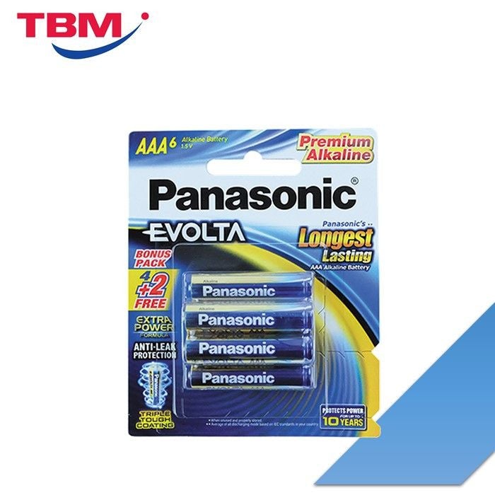 Panasonic LR03EG/6B2F Batt AAA-Size Alkaline 6PCS Pack | TBM - Your Neighbourhood Electrical Store