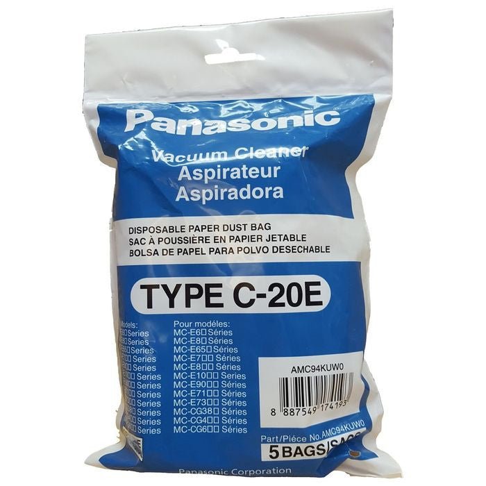 Panasonic AMC94KUWO Paper Dust Bag For MC-E Vacuum Cleaner ( TYPE C20E) | TBM Online