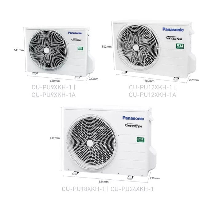 Panasonic IN:CS-PU9XKH-1A Air Cond 1.0HP Standard Inverter Gas R32 BTU 9480 | TBM Online