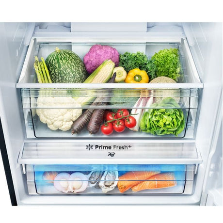 Panasonic NR-BX421WGWM Fridge 2 Doors G422L Econavi Inverter BlueAG Prime Fresh+ Glass White | TBM Online