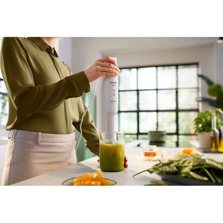 Philips HR2520/01 Hand Blender Daily Collection 550W Promix Plastic Bar 0.5L Beaker + Chopper + Whisk | TBM Online