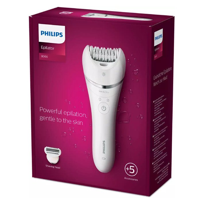 Philips BRE710/00 Epilator Series 8000 4 Accessories | TBM Online