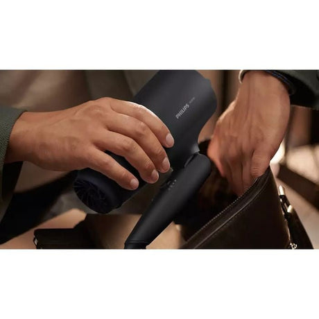 Philips BHD308/13 Hair Dryer 3000 Thermo Protect Foldable 1600W Black | TBM Online