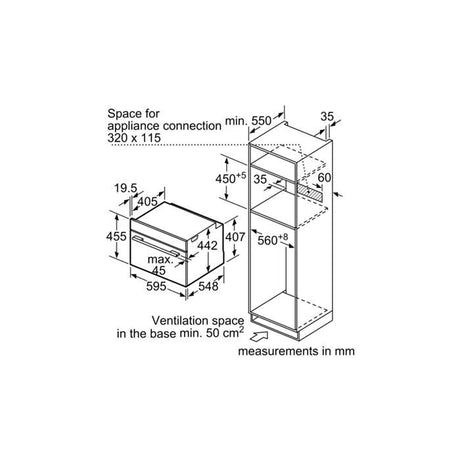 Bosch CMG633BS1B Built-In Mwo G34L 1000W 45Cm | TBM Online