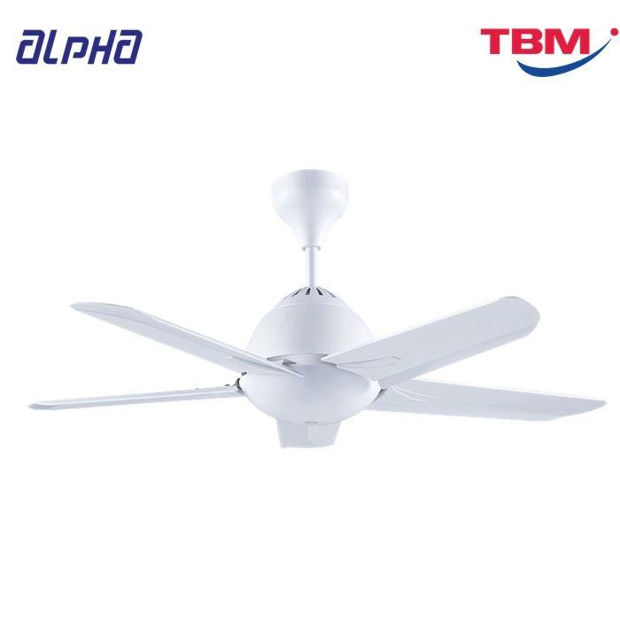Alpha AX20-5B/42 MATT WHITE 42" Ceiling Fan 5 Blades Matt White | TBM Online