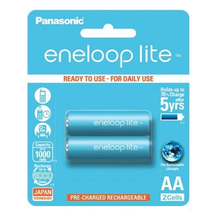 Panasonic BK-3LCCE/2BT Rechargeable Ni-Mh Aa Battery Eneloop Lite | TBM Online