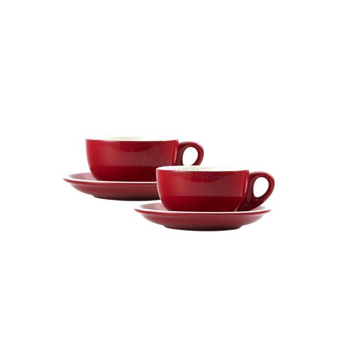Color King 3434-300 RED Coffee Cup & Saucer Red | TBM Online
