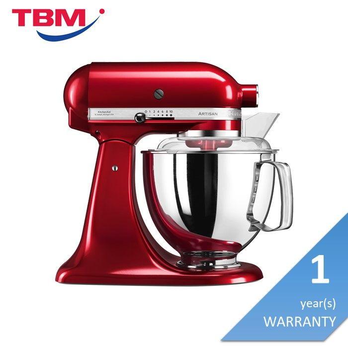 KitchenAid 5KSM175PSBCA Stand Mixer Artisan With Twin Bowls 4.8L Candy Apple Red | TBM Online