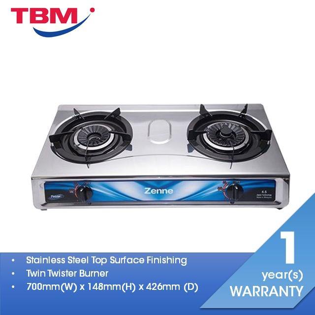 Zenne KGS301C-SS Gas Stove 2 Burner Twister Ss | TBM Online