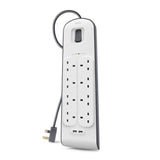 Belkin BSV804SA2M Socket 8 Way Surge + 2.4A Usb Protection 2 Meter | TBM Online