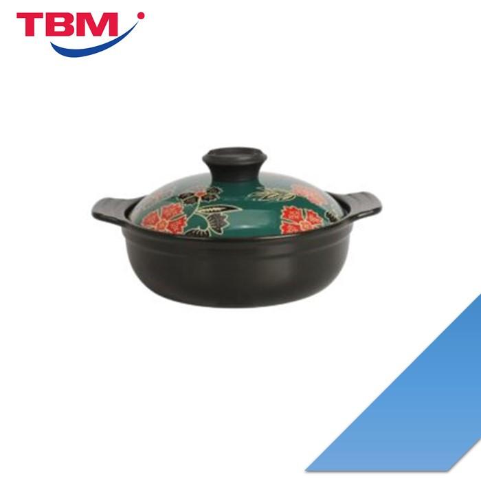 Color King 3339-2800 GREEN Batik Ceramic Stock Pot 2800ML Green | TBM Online
