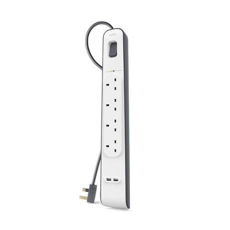 Belkin BSV401SA2M Socket 4 Way Surge + 2.4A Usb Protection 2 Meter | TBM Online