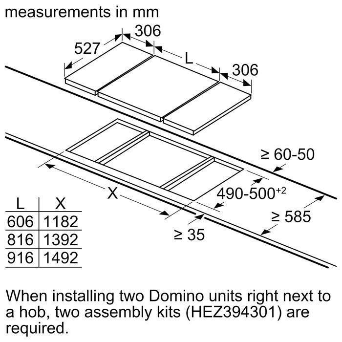 Bosch PIB375FB1E Domino Hobs 30Cm Induction Ceramic Hob 2 Zones | TBM Online