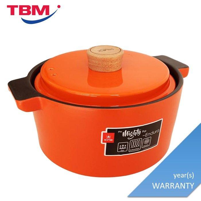 Color King 3461-4000 ORANGE Endura Stock Pot 4000ML Tangerine Orange Suitable For Induction Cooker | TBM Online