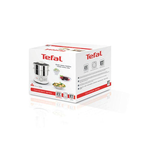 Tefal VC1451 Food Steamer 2 Tiers Round 980W Stainless Steel | TBM Online