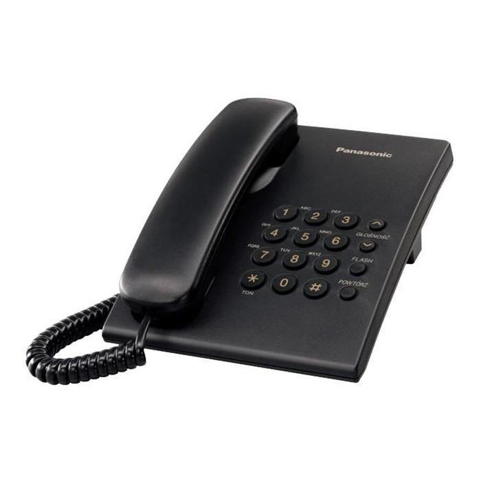 Panasonic KX-TS500MLB Single Line Phone SLT Black | TBM Online