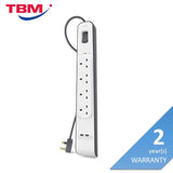 Belkin BSV401SA2M Socket 4 Way Surge + 2.4A Usb Protection 2 Meter | TBM Online