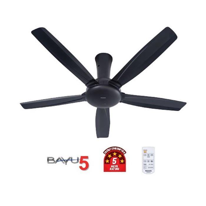 Panasonic F-M14DZVBKH Ceiling Fan Bayu5 5 Blade Black | TBM Online