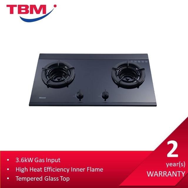 Rinnai RB-2GI Gas Hob Temper.Glass 2B Inner Burner | TBM Online