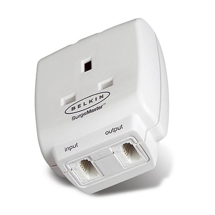 Belkin F9H110VSACW Mastercube 1 Way Surge W Tel Protection | TBM Online