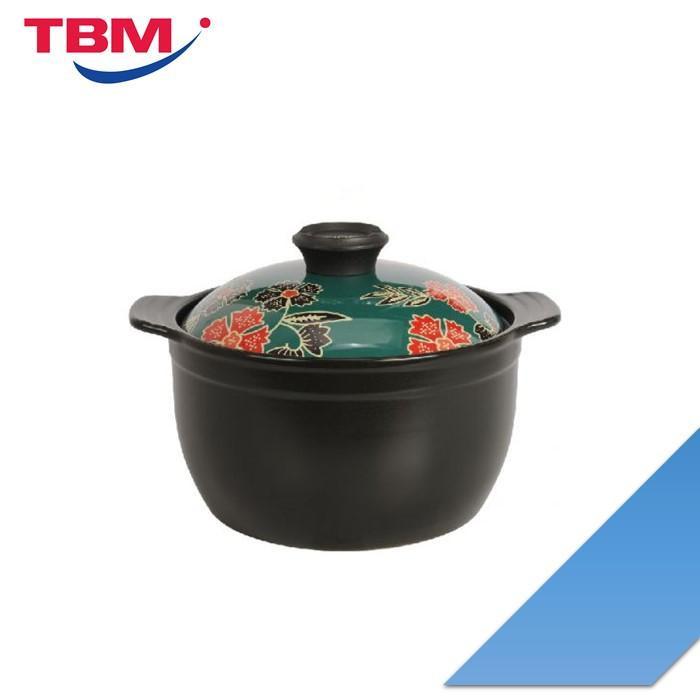 Color King 3338-4500 GREEN Batik Ceramic Stock Pot 4500ML Green | TBM Online