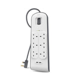 Belkin BSV604SA2M Socket 6 Way Surge + 2.4A Usb Protection 2 Meter | TBM Online