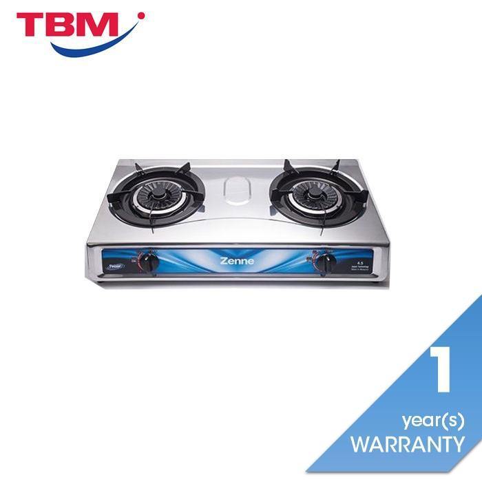 Zenne KGS401C-SS Gas Stove 2 Burner Twister Ss | TBM - Your Neighbourhood Electrical Store