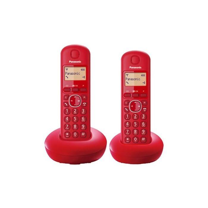 Panasonic KX-TGB212MLR Twin Pack Cordless Phone Red | TBM Online