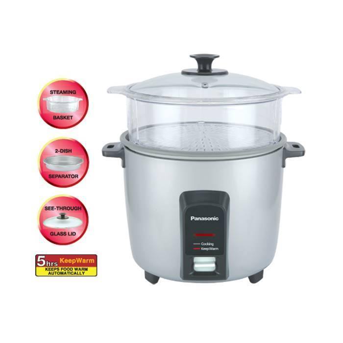 Panasonic SR-Y22FGJLSK Conventional Rice Cooker 2.2L Dish Seperator Silver | TBM - Your Neighbourhood Electrical Store