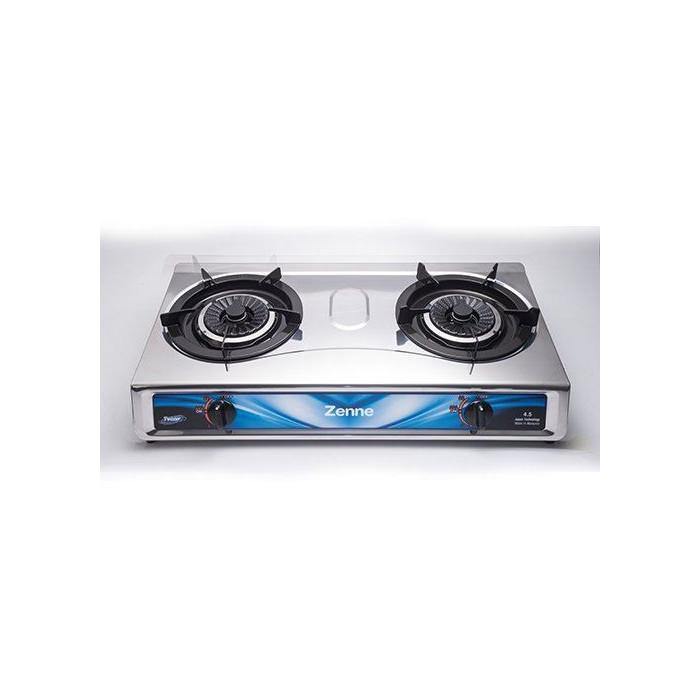 Zenne KGS401C-SS Gas Stove 2 Burner Twister Ss | TBM Online